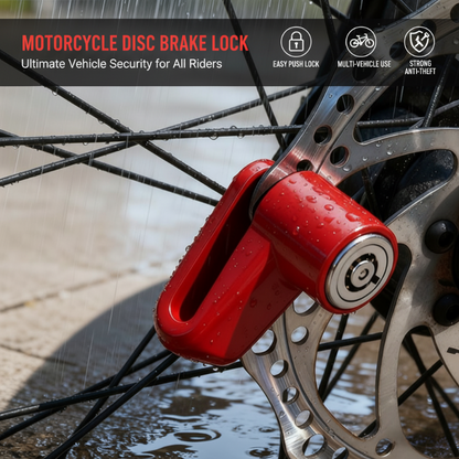 🔥Erbjudandena startar nu!💰🔒Robust skivbromslås – Trycklås & stöldskydd för cykel, motorcykel & elsparkcykel
