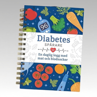 Diabetesspårningsbok med matlista