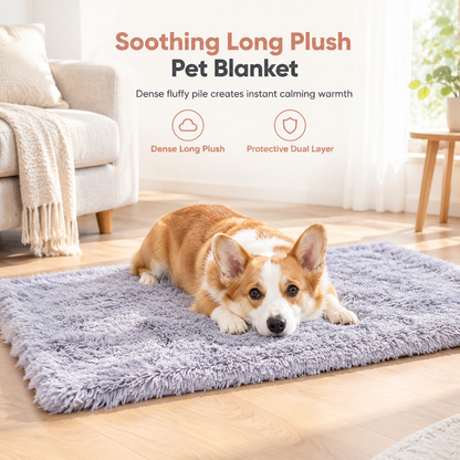 🐾 50% RABATT NU! Mjuk plyschfilt med dubbelt lager för hundar och katter – effektiv värmeisolering, lugnande mys & skydd mot päls – perfekt för kalla golv och varma sovplatser ✨