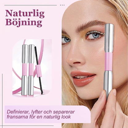 👁️ 50% RABATT ✨ Vattentät mascara med dubbla borstar, ger längre och fylligare fransar