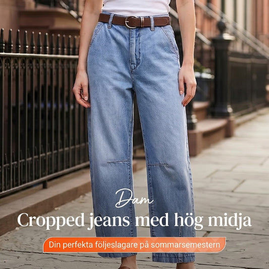 👖 50% RABATT NU!🌟 Dam High Waist Vida Jeansshorts – Benlängande & Vintage Tvätt – Casual Croppade Byxor 👒