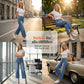 👖 50% RABATT NU!🌟 Dam High Waist Vida Jeansshorts – Benlängande & Vintage Tvätt – Casual Croppade Byxor 👒